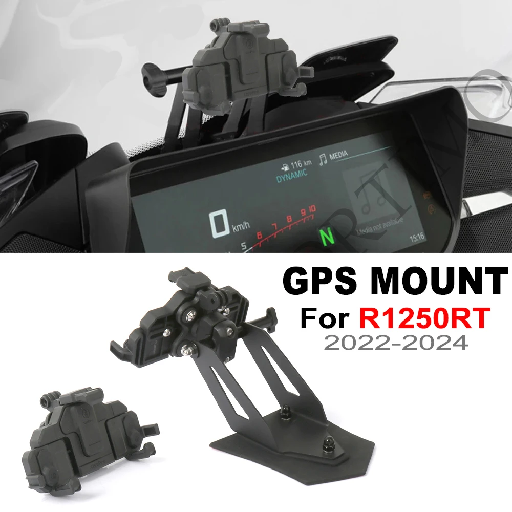 

NEW Motorcycle Accessories For BMW R 1250 RT R1250RT 2021 2022 2023 2024- GPS Navigaton Phone Holder Adapter 12mm Diameter Brack