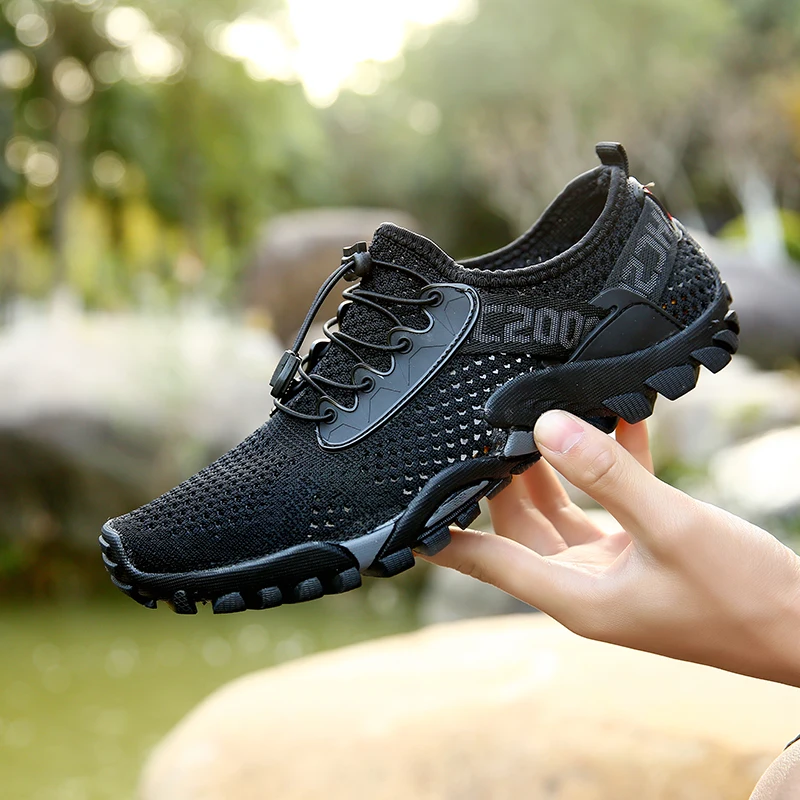 

Men Casual Sneaker Summer Mesh Beach Outdoor Flat Bottomed Sports Comfortable Soft Sole Fashion River Tracing Casual Shoes