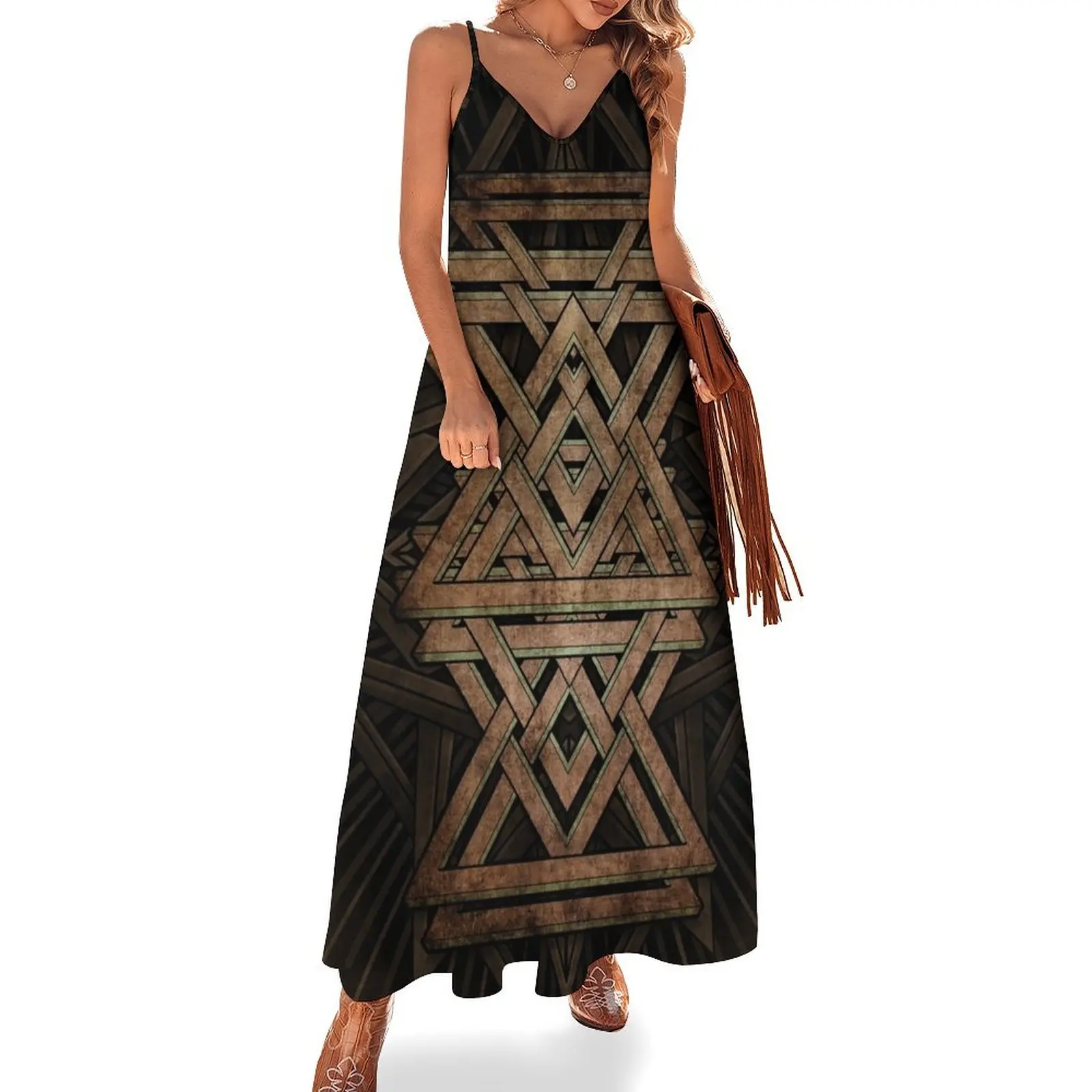 Infinity hourglass symbol Sleeveless Long Dress dresses ladies 2025 summer Clothing Dress