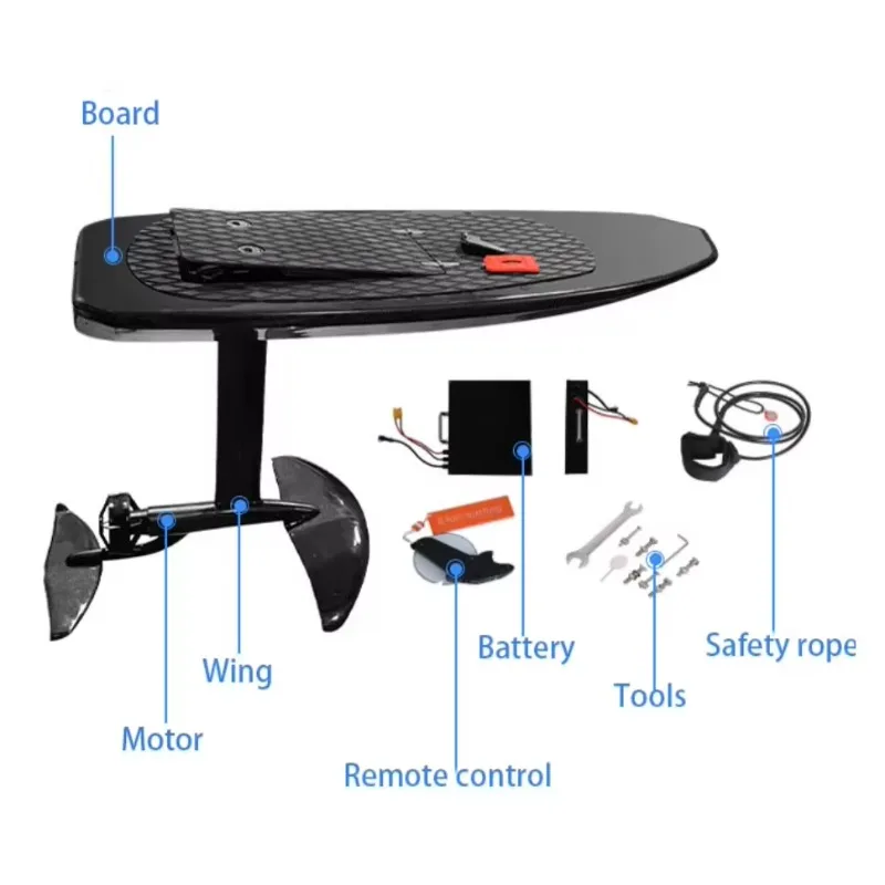 أفضل قيمة لوح ركوب الأمواج الكهربائي المحلق للأطفال 50 كم/ساعة معدات مياه المحيط لمسافات طويلة مع مضخة وحقيبة شعار قابل للتخصيص