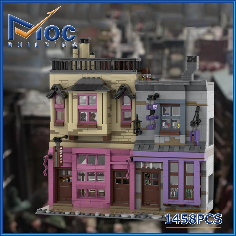 Classic Movie MOC Sugarplum’s Sweet Shop Mr Mullpepper’s Apoth Building Block Castle Model DIY Assembly Brick Toy For Children