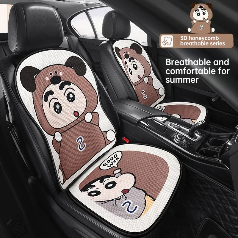 Cute Cartoon Crayon Shin Style Universal Car Seat Cushion All Season Half Cover Lady Seat Cover