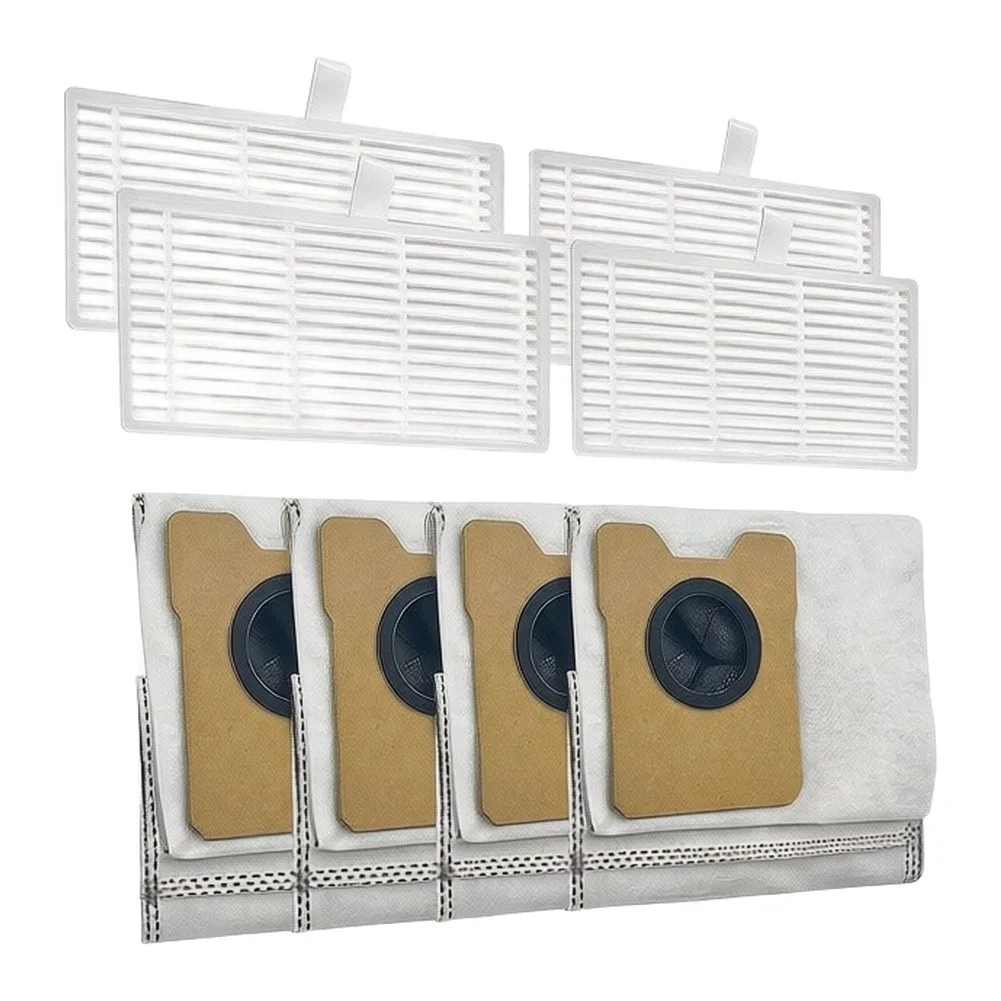 For Eufy C10 Vacuum Replacement Parts Kit: 4 HEPA Filters & 4 Dust Bags Included Dry And Wet Usage For Floor Cleaning
