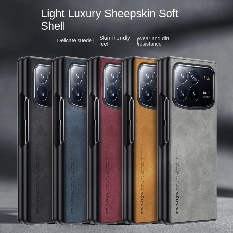 

For Luxury Shockproof Phone Case For Xiaomi MIX Fold 4 Funda Sheep Skin Matte Protector Cover For MIX Fold 4 Phone Cases