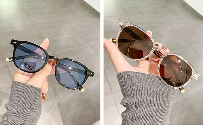 SHAUNA Retro Platz Frauen Polarisierte Sonnenbrille Mode Nieten Dekoration Männer Punk Fahren Sonnenbrille Shades UV400 – Detail 3