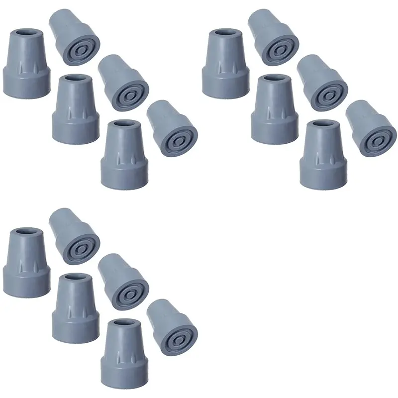 

【CHRISTMAS 】Crutch Tips, 3/4Inch Heavy Duty Non-Slip Rubber Cane Tips, Replacement Cane Foot Caps, Crutch Pads,18 PCS