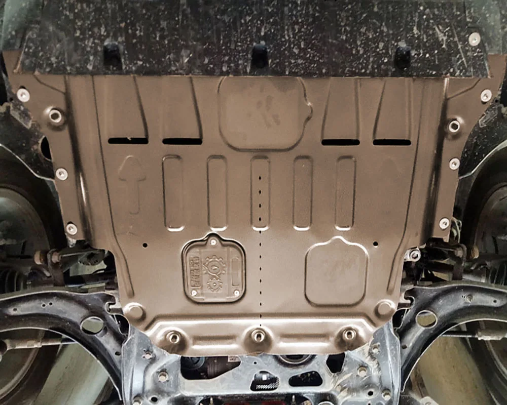 لسكودا كودياق 2017-2024 2.0T تحت المحرك الحرس سبلاش درع الطين الحاجز غطاء الطبق درابزين قطعة من نسيج حامي سبيكة #3