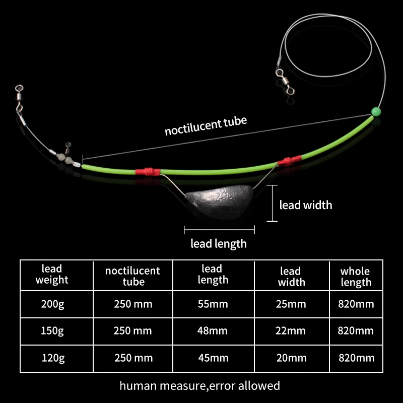 umi-novo-2-pcs-pesca-noite-brilho-lideres-de-pesca-linha-lider-com-giros-e-snap-fio-de-pesca-lider-rotacao-de-360-graus