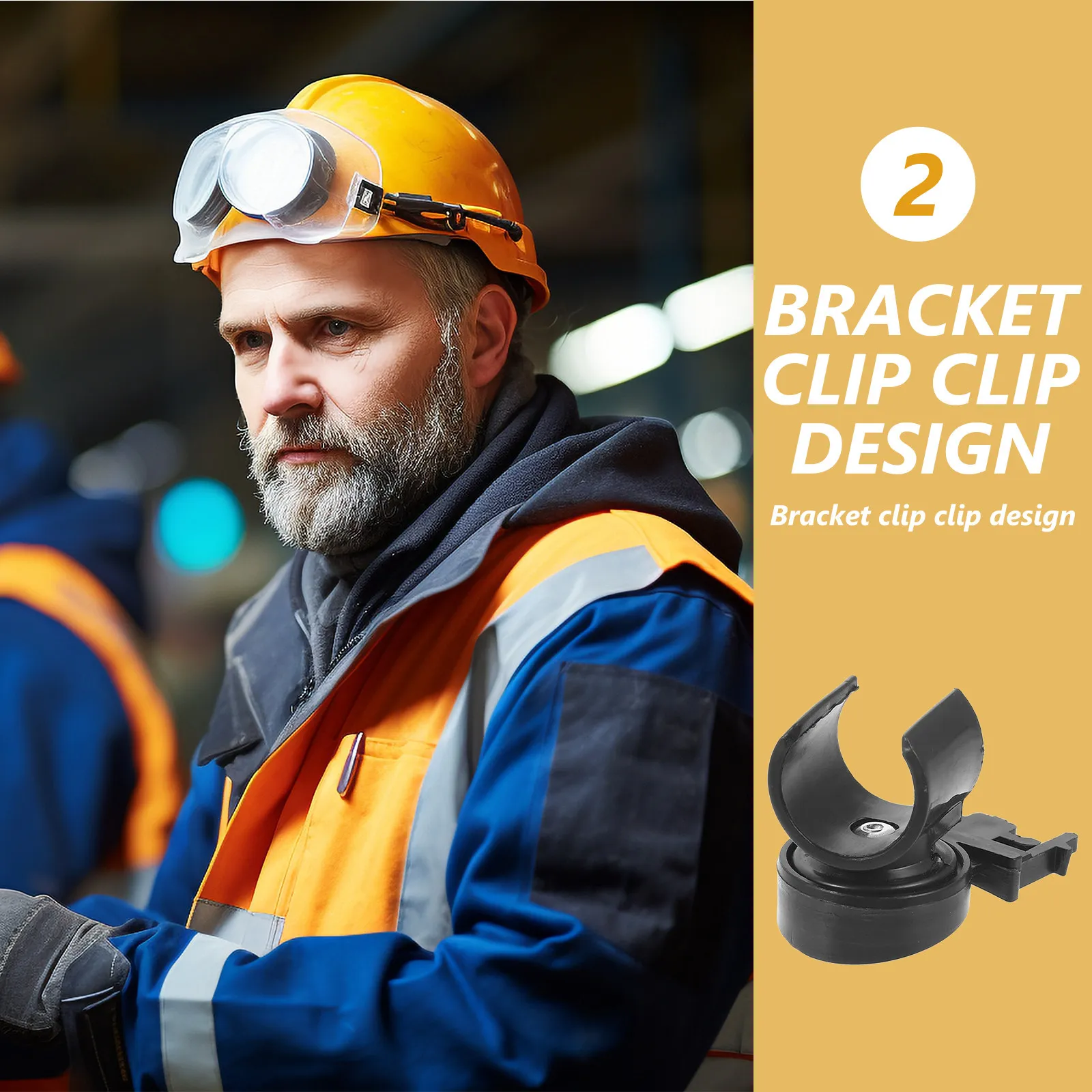 Hard Hat Flashlight Holder Clip Bracket Clamp Design Secure Fixation Lightweight Light Mount Hard Hat Light Clip