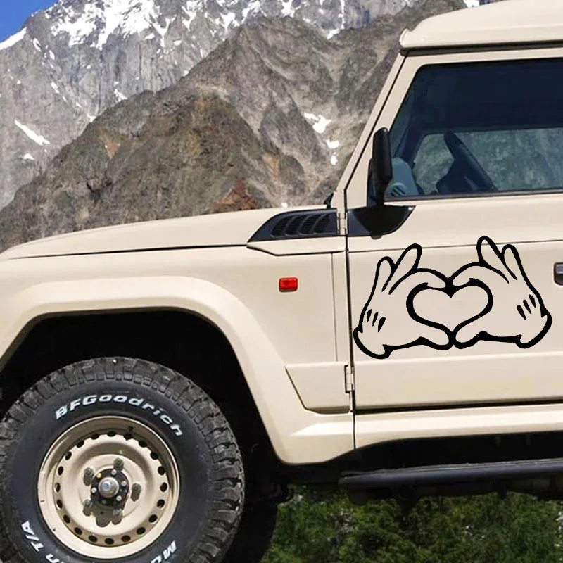 

Cartoon Hands Heart Car Sticker Waterproof Vinyl Decal for Auto Bumper Laptop Truck