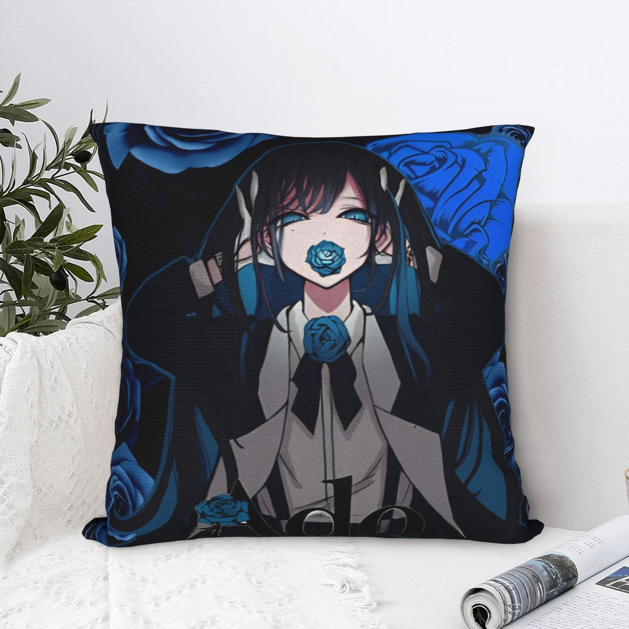 Cartoon    Ado  Square Pillow Case  Cushion Cover Custom Zipper Decorative Pillowcover for Car 45x45cm