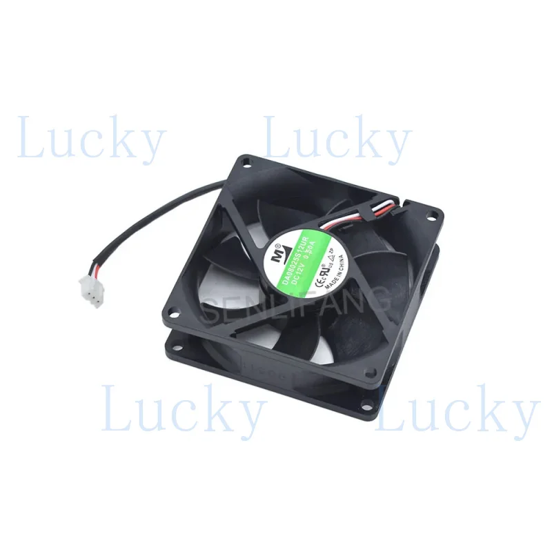 f  for  8CM Square CPU Fan DA08025S12UR DC12V 0.50A 3Lines 80*80*25MM