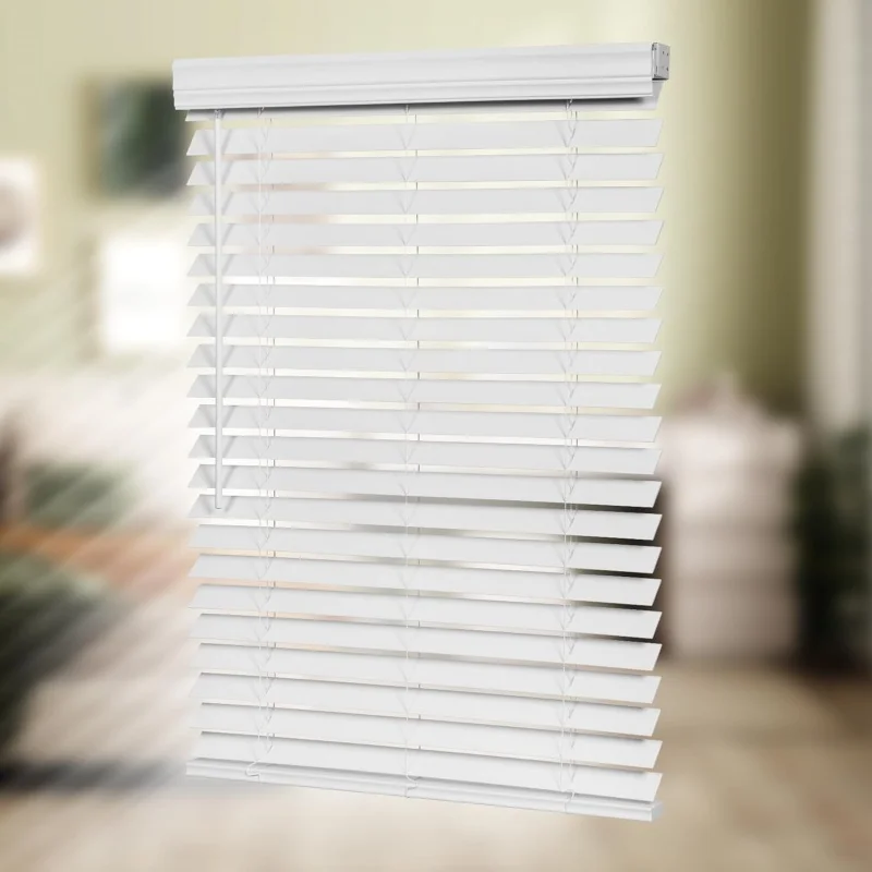 مواد أمان المورد الصيني سهلة التركيب ستائر خشبية يدوية لاسلكية مقاس 2 بوصة للنافذة #2