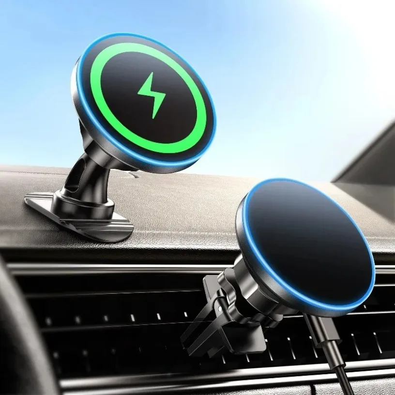 Air Vent 15W Magnetic Wireless Car Charger Car Mount Charger  For Magsafe iPhone 17 16 1 14 13 12 Samsung Phone Car Holder