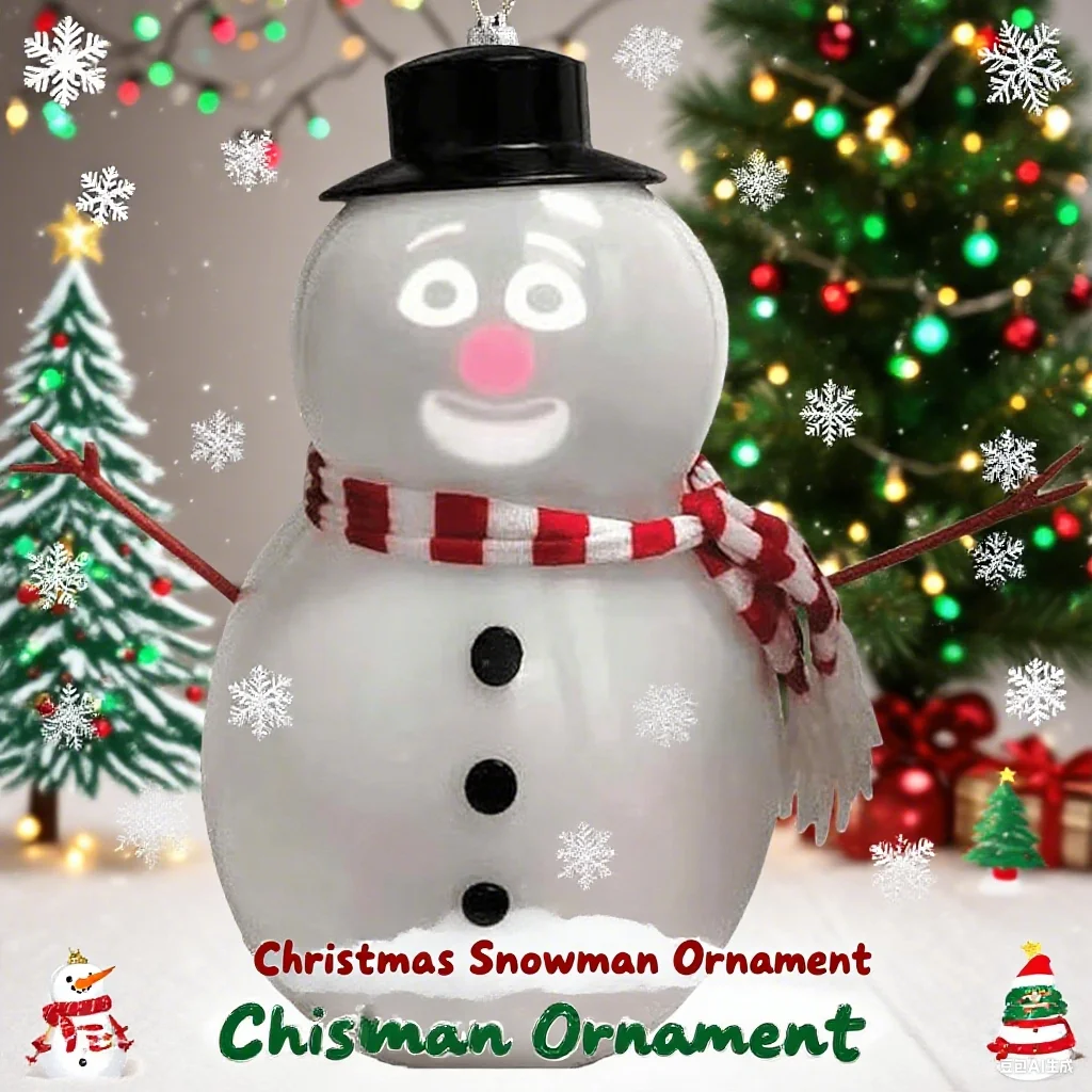 Creative Winking Snowman Statue Built-In Projector Speaker Singing Interactive Xmas Sculpture Cute Animated Snowman Ornaments view 3