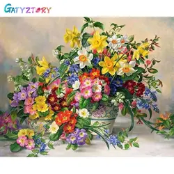 GATYZTORY Full Diamond Painting New Arrival Diamond Flowers Embroidery Cross Stitch Mosaic Deer 5D DIY Gift