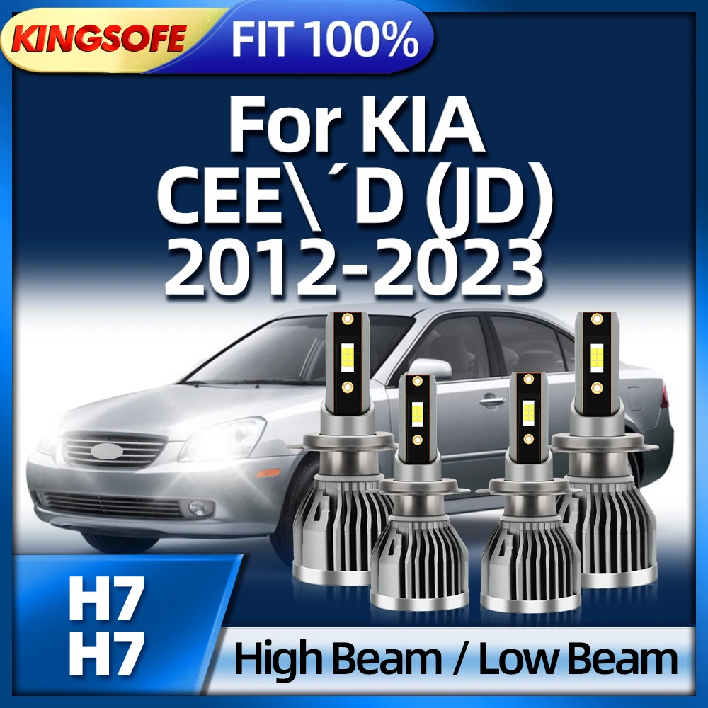 KINGSOFE Led H7 Bulbs 40000LM Headlights 6000K Lamp For KIA CEE D (JD) 2012 2013 2014 2015 2016 2017 2018 2019 2020 2021 22 2023