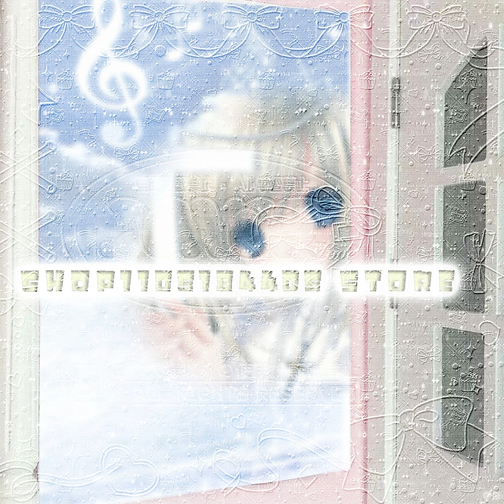 Kawaii Joyce Anime Blonde Choir Girl Tapestry ロリータ Rorita ハラジュク Harajuku Hazel Soft Pale Sky Blue Tone Treble Clef Music Note Cr