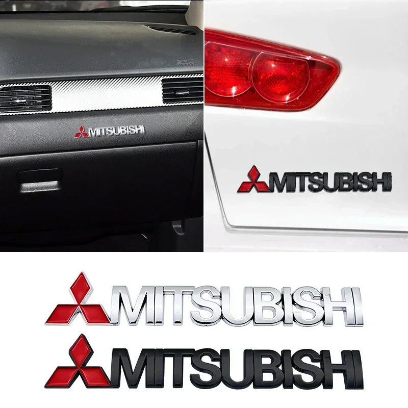 Car Rear Trunk Letters Logo Labeling Body Side Fender Badge Emblem Sticker Decal For Mitsubishi Colt Xpander ASX Triton Pajero