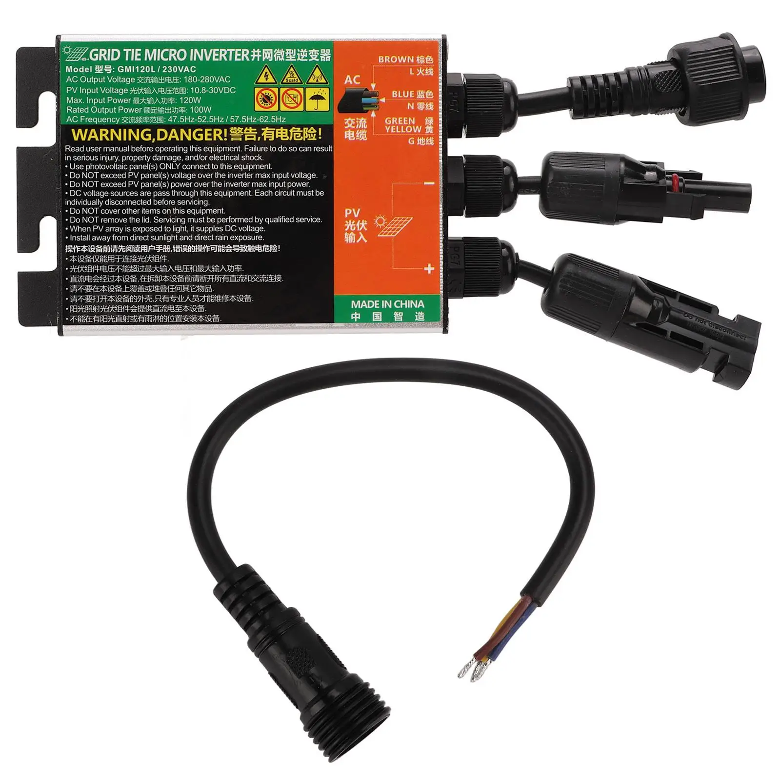 

MPPT Solar Grid Tie Микроинвертор 120-700 Вт DC26V-46V до AC110V-230V 50 Гц60 Гц Высокая эффективность