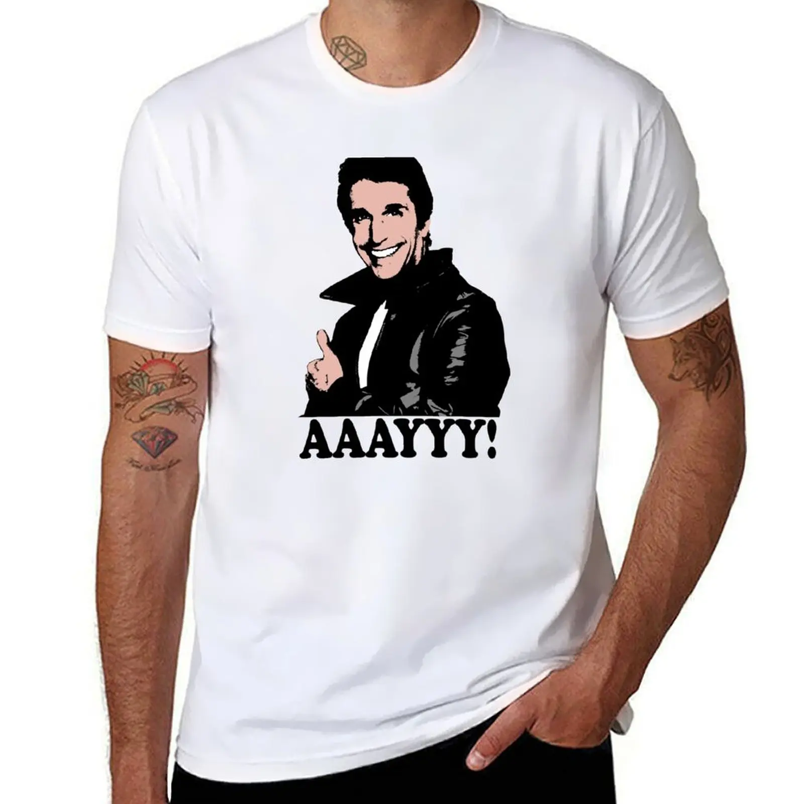 

The Fonz Happy Days Aaayyy! T-Shirt anime t shirts for man man t shirt graphic T-Shirt