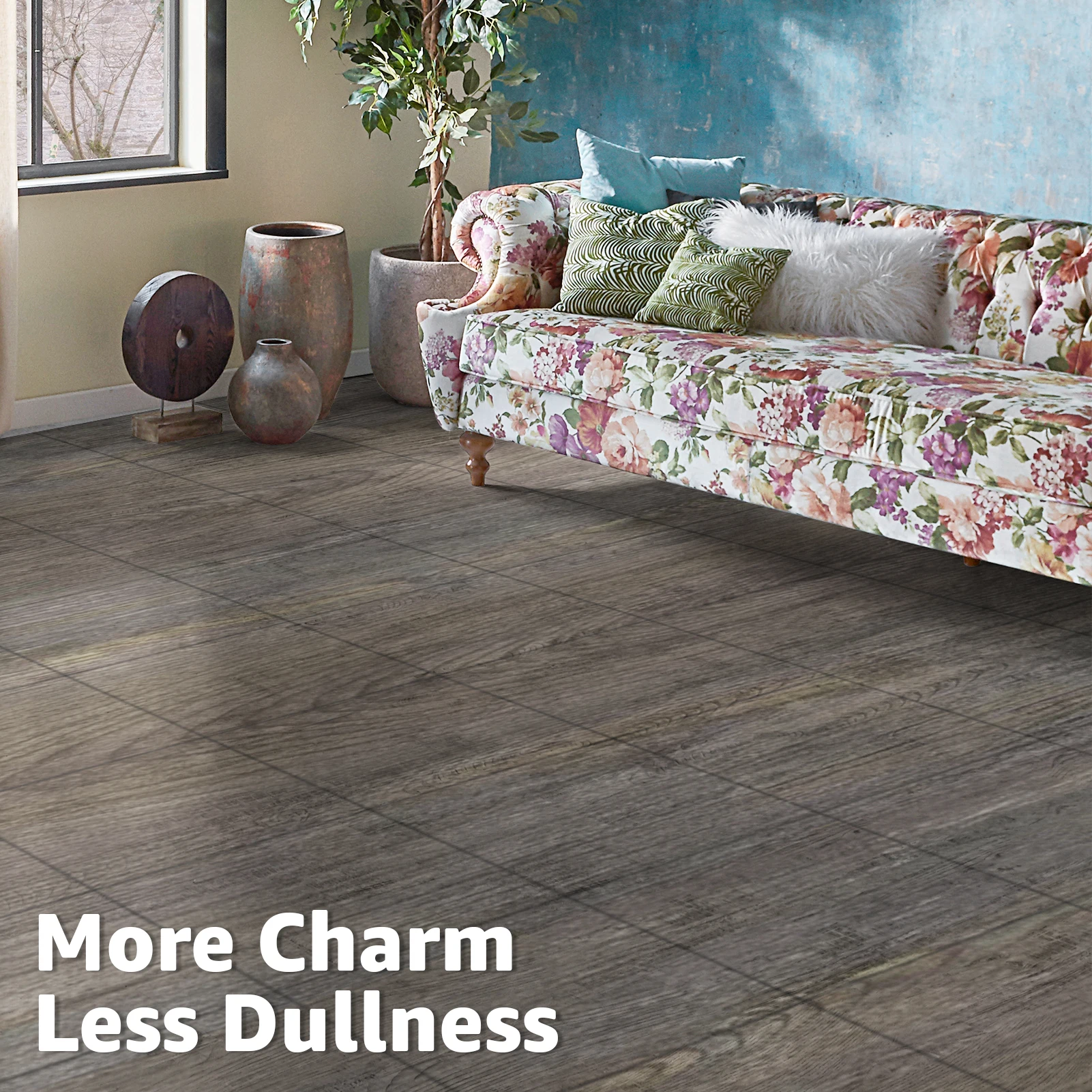 Art3d 12'' x 12'' 부착식 비닐 바닥 타일 주방, 식당, 침실용, 30팩