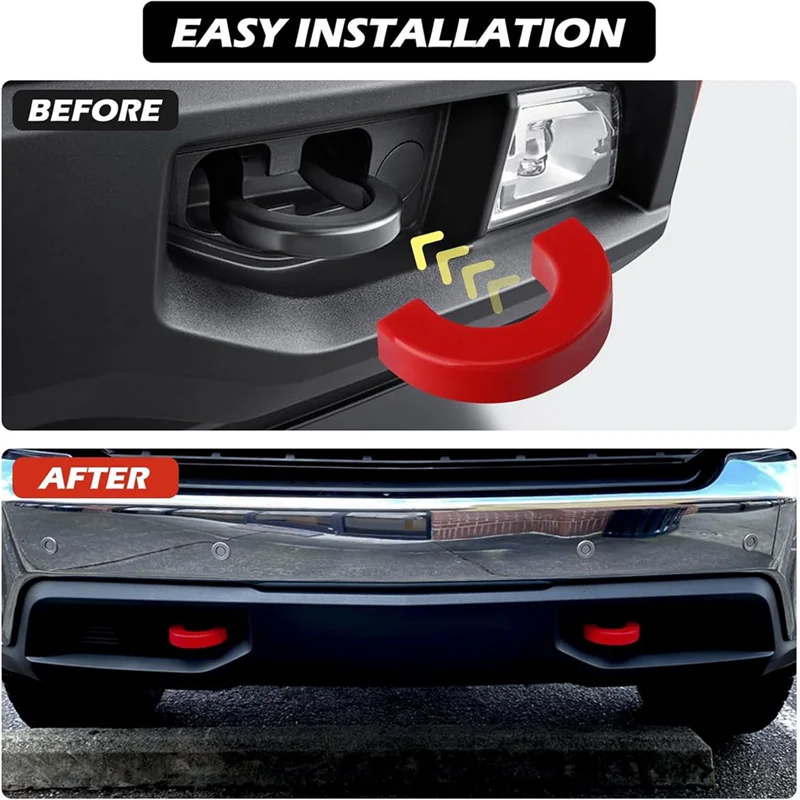 L36A-Car Front Tow Hooks Covers For Silverado 1500 Accessories 2007-2025 Car Tow Hooks Covers