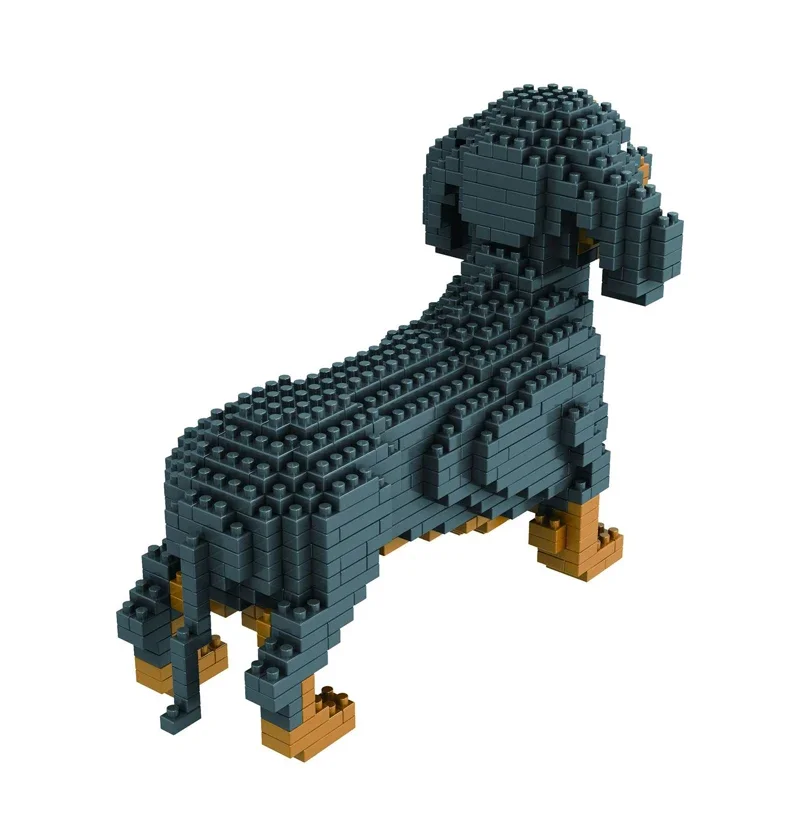 Dog Model Mini Building Block Toys Set for Kid Boy Girls Adult Beginner Teddy Hughes Corgi Collie Pet Style Bricks