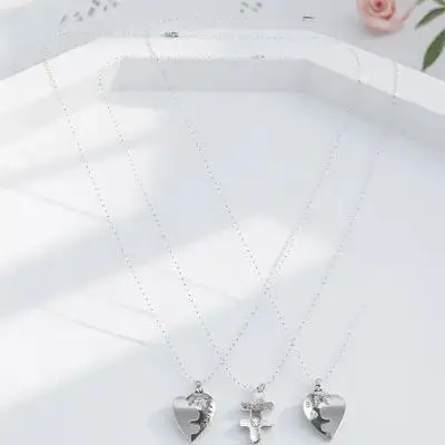 

3 шт., ожерелья дружбы в форме сердца, прочные подарки из нержавеющей стали для друзей, лучшие украшения дружбы, подарки на годовщину