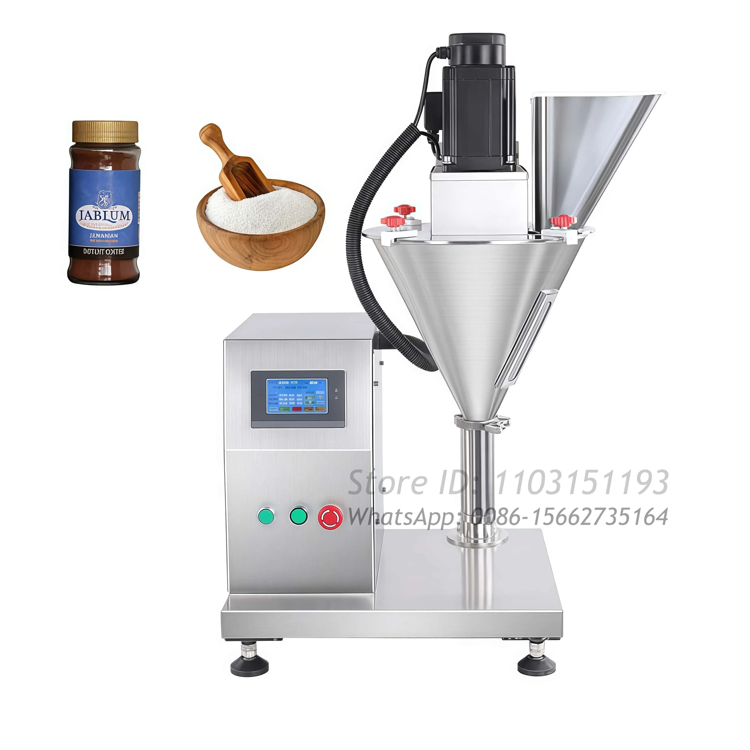 

Semi-Auto Milk Powder Dry Cocoa Powder Corn Wheat Flour Spices Chilli Ginger Powder Sugar Bottle Filler Filling Packing Machine