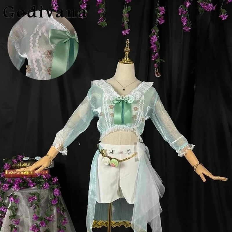 

Game Identity V Cosplay Women Survivor Barmaid Bourbon Role Playing Skirt Set Female Sea Salt Sweet Game Anime Outfits