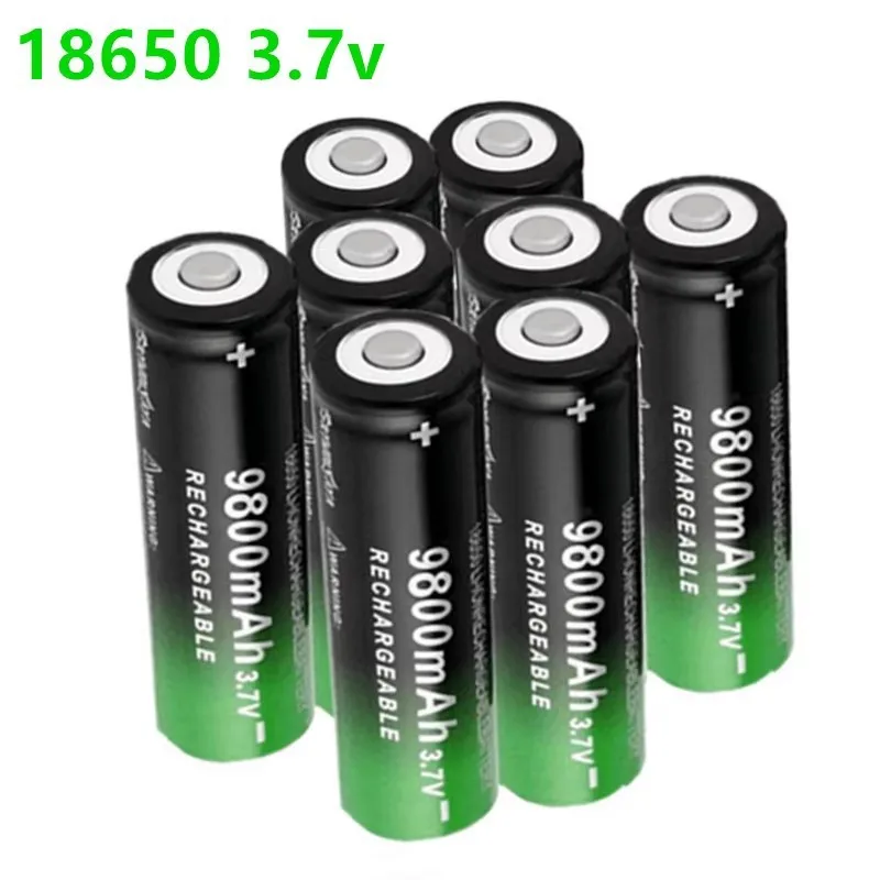 2024 New Fast Charging 18650 Battery High Quality 9800mah 3.7V 18650 Li Ion Battery Flashlight Charging Battery + Free 1-10PCS