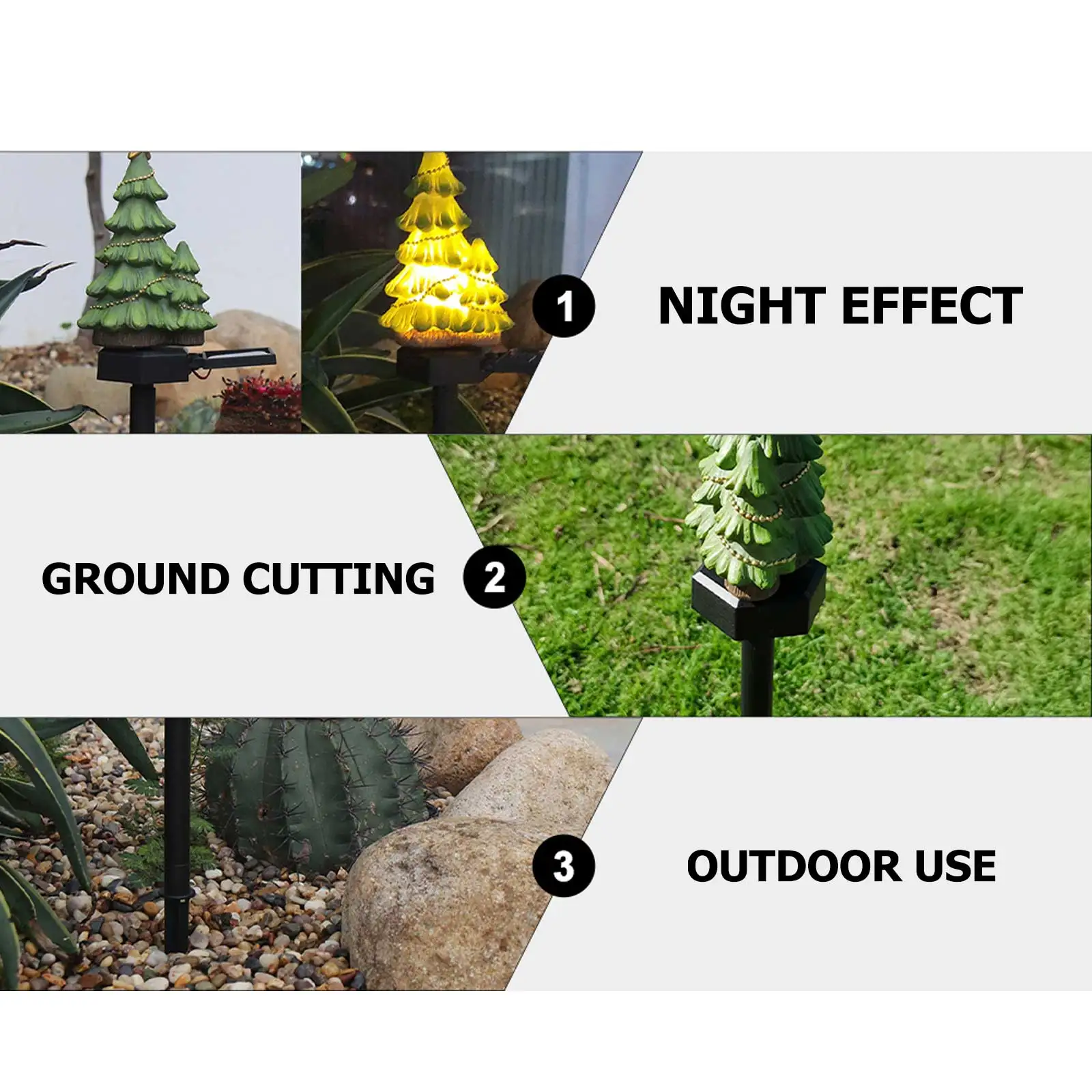 

Solar Yard Waterproof Decorative Night Lamp Decorative LED L Lanterns for Garden Path Christmas Outdoor Charging Lamp