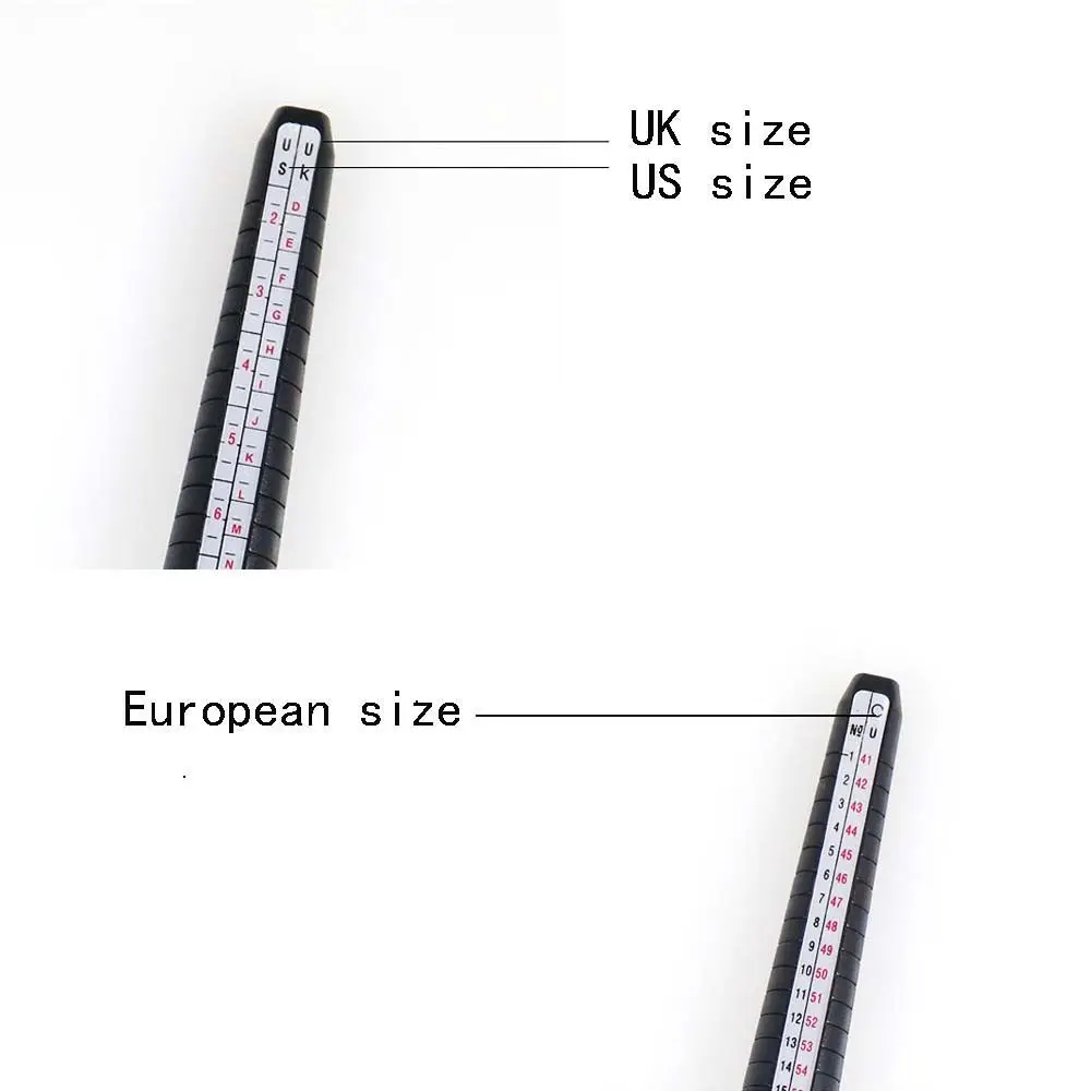 เส้นผ่านศูนย์กลางอุปกรณ์เสริมยุโรปขนาดแหวนไม้บรรทัดขนาดนิ้วบอร์ดแหวน Measurer การ์ดขนาดแหวนการ์ดตารางแหวน Mandrel Stick
