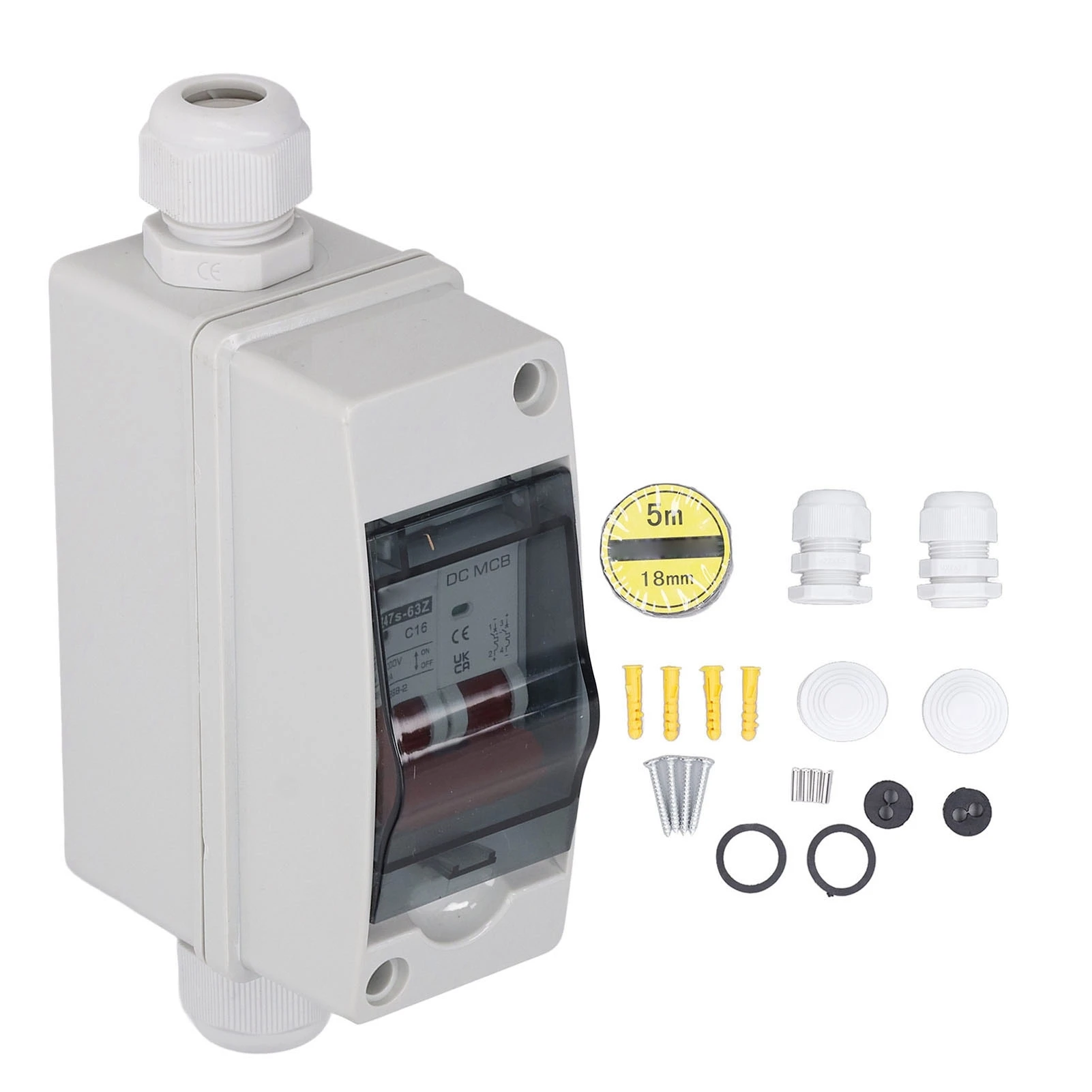 DC Circuit Breaker IP65 Waterproof DC Disconnect Switch for Solar PV System 2P 1000V 16A
