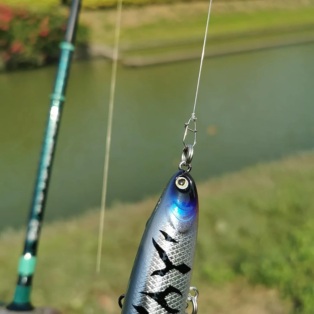 100 Uds Crankbait broches rodantes broches de pesca Duo Lock señuelo broches cambio rápido pesca Clips rápidos conector lubina de agua dulce - imagen 4