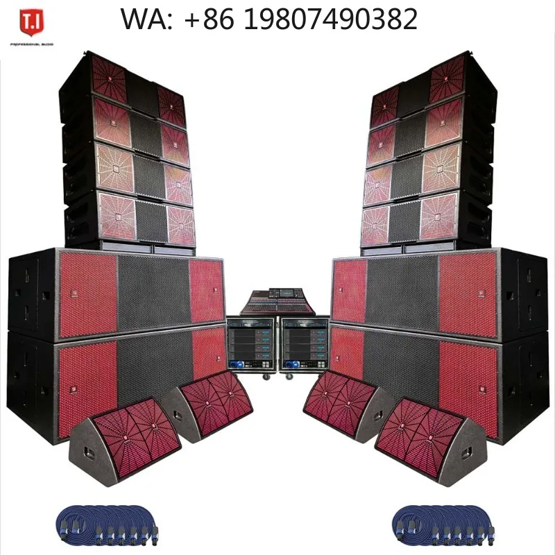 Dual 15 Inch Three Way Plywood Speaker High Power Line Array for Outdoor Concert Stage
