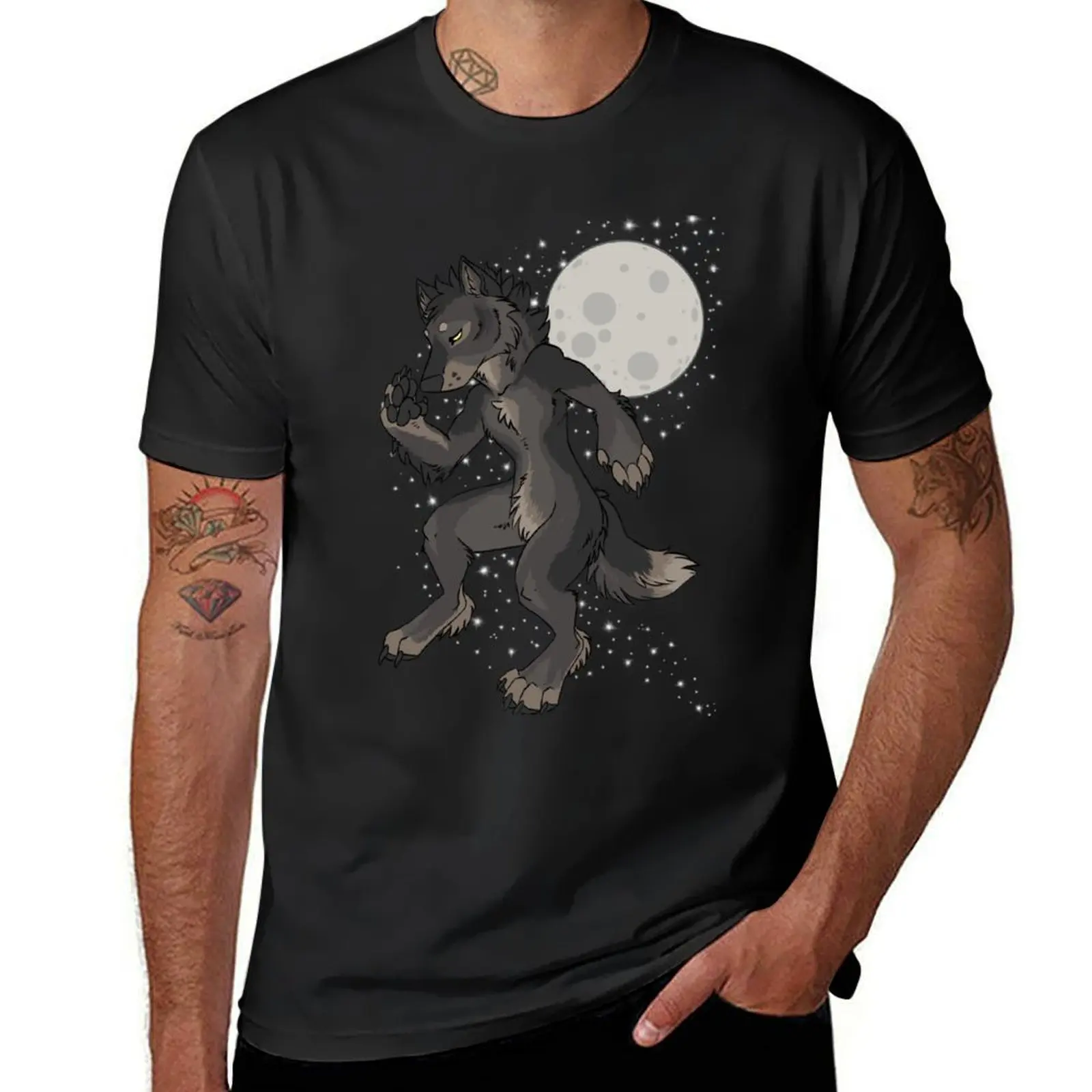 

Wolf Moon (warm) T-Shirt customs design your own rapper graphic tees cheap stuff customs t shirts for men pack