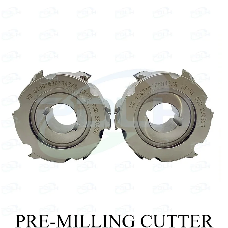 2PCS  PMC203 100X30XH43 Polycrystalline Diamond PCD Pre Milling Cutter Blade KDT Nanxing KDT  Edge Banding Machine