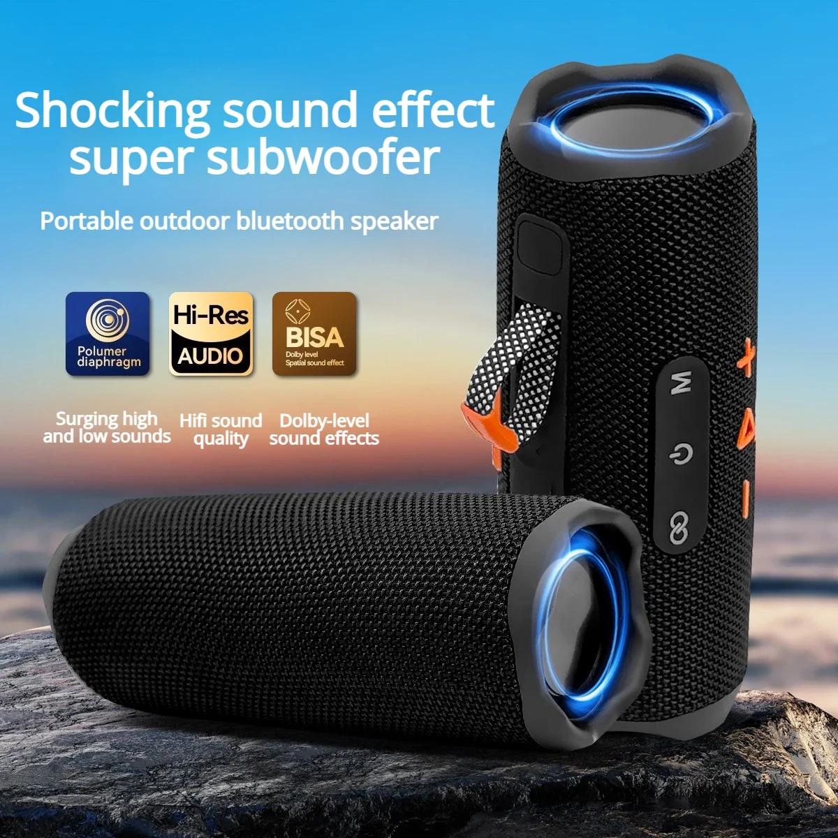 

New Model Portable Bluetooth Speaker Outdoor Wireless Woofer Waterproof Portable Small Speaker Outdoor Portable