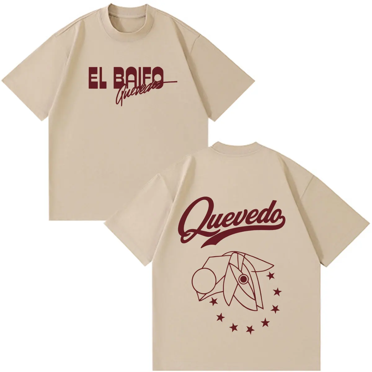 QUEVEDO EL BAIFO Album 2026 Tour Print T-Shirt Herren Damen Mode T-Shirt Sommer Kurzarm Baumwolle Casual Vintage T-Shirts Top – Detail 4