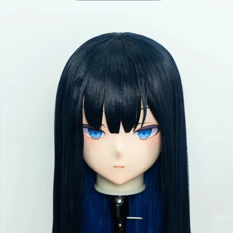 Anime personalizar máscaras cruzadas completas mujer/niña personaje de dibujos animados Kig Cosplay máscaras de Kigurumi máscaras de Anime japonés de resina BJD