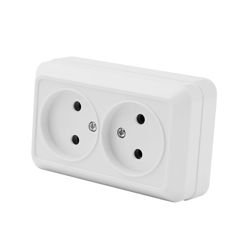White Button Light Switch Wall Mounted