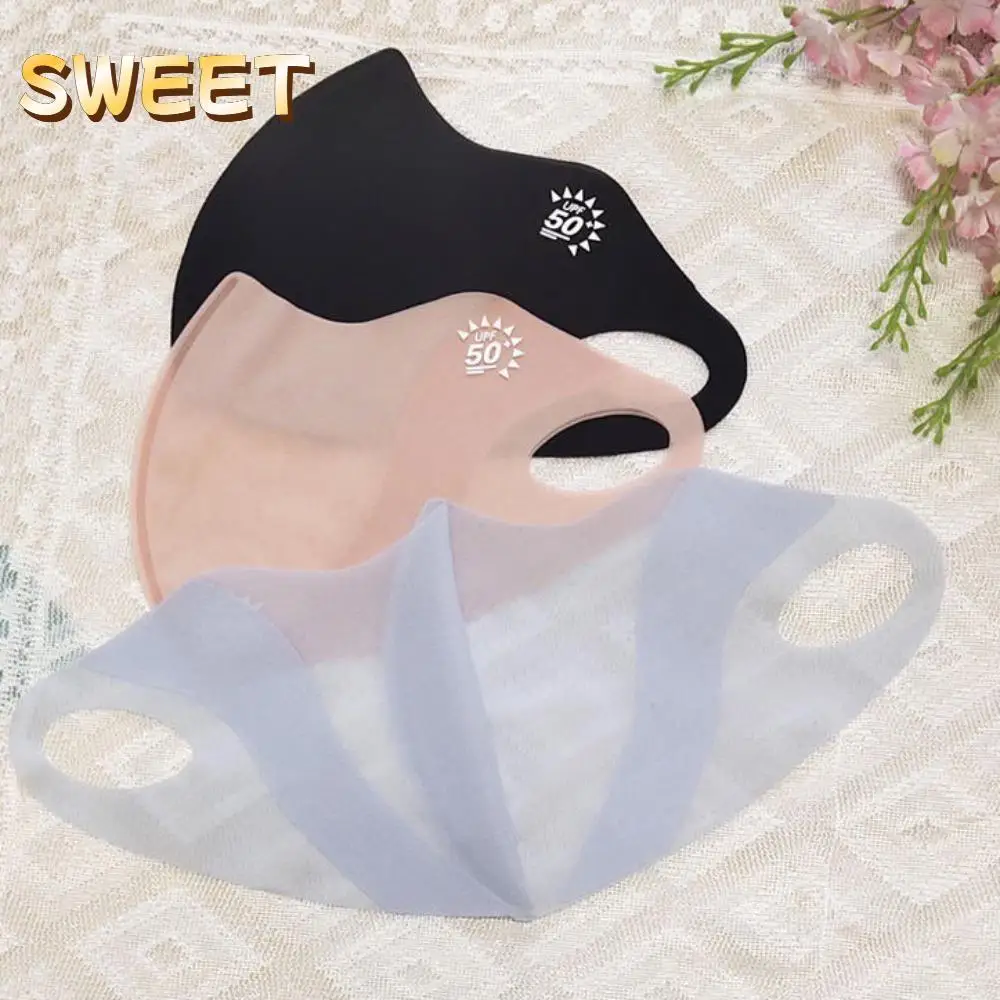 Ultradünne Anti-UV-Sonnenschutzmaske aus Eisseide, Sommer, Outdoor-Sport, Reiten, Gesichtsmaske, Anti-Pollen, spurloser Gesichtsschutz, Gesichtsschleier