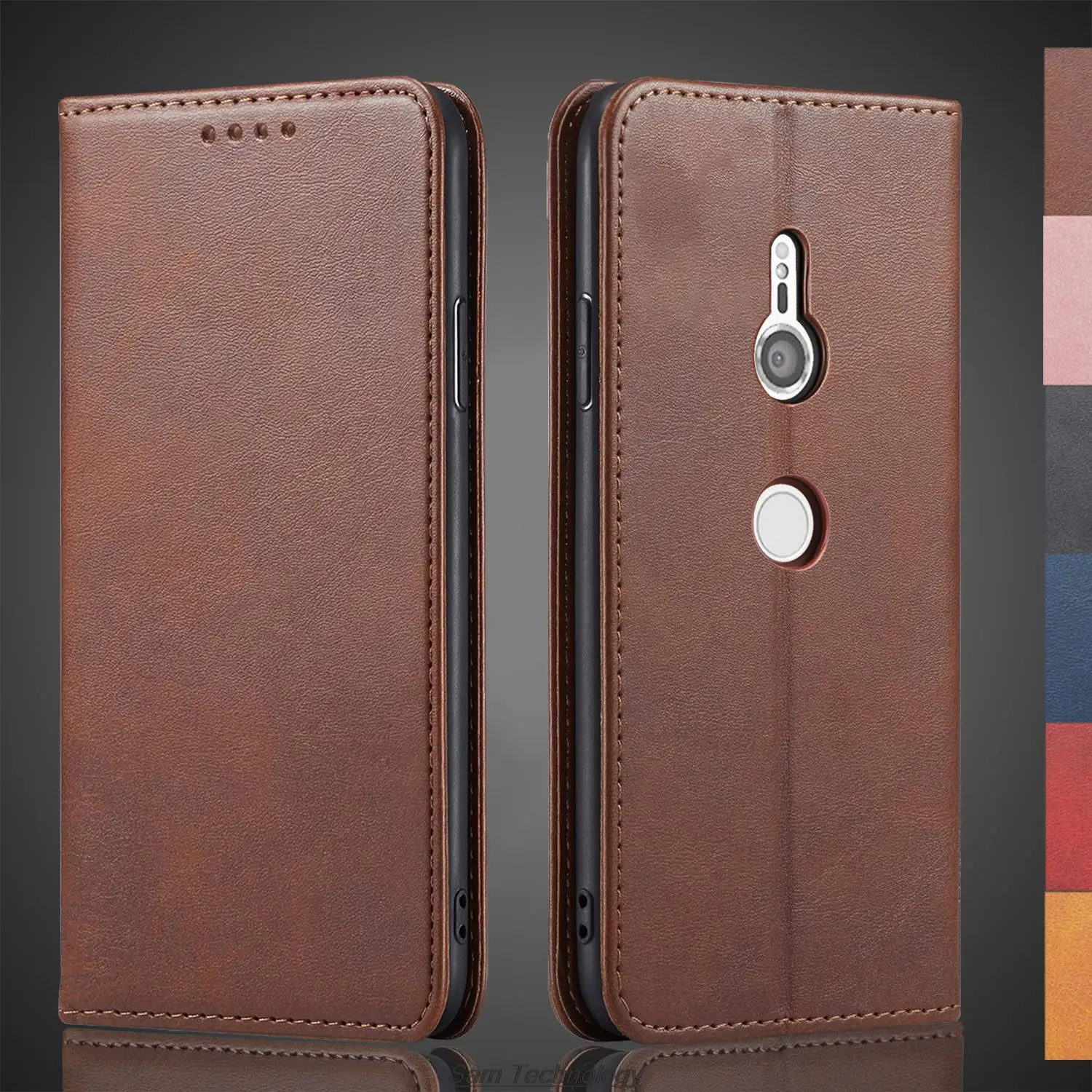 Funda de cuero con atracción magnética para Sony Xperia XZ3 / XZ3, funda con tapa doble, cartera, bolsas para teléfono, Fundas Coque