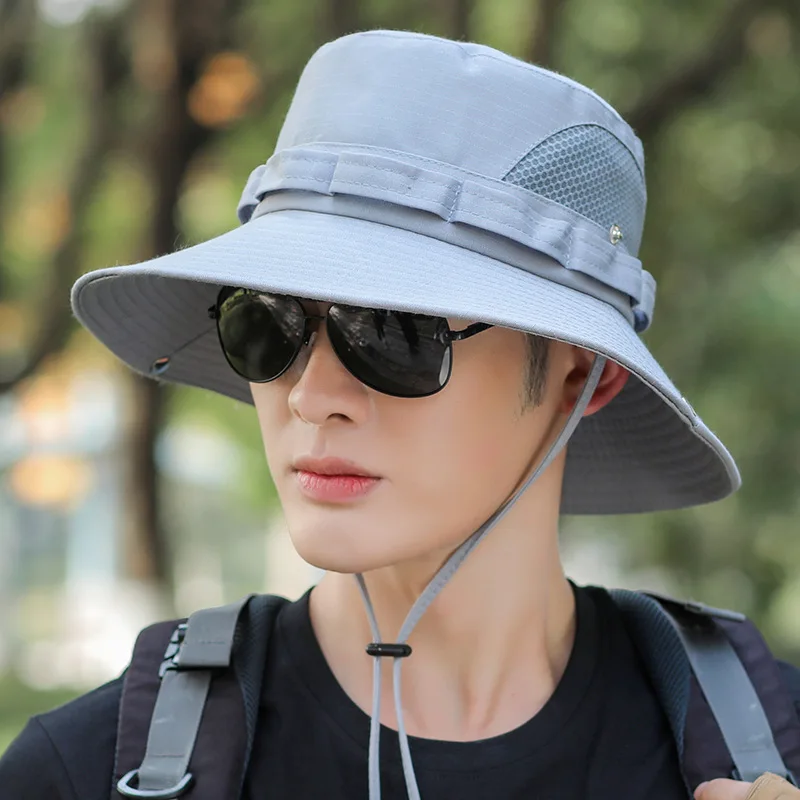 Premium Sun Protection Fisherman Hat for Men, Summer Outdoor Fishing Cap, Hiking Cycling Sports Trekking Hat