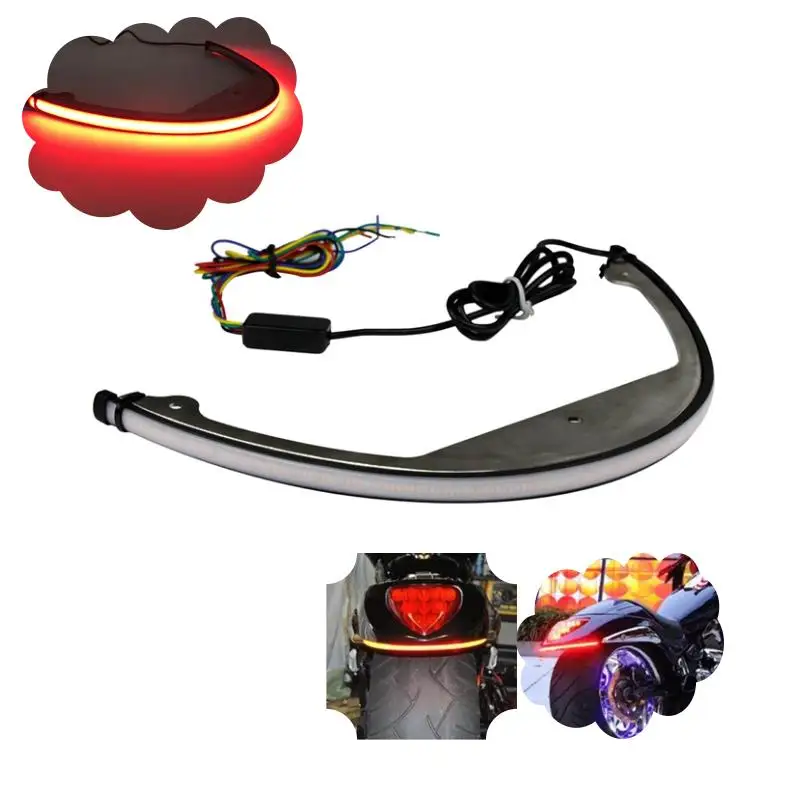 Motorcycle Tail Tidy Fender Eliminator Bracket Bar W/ Sequential LED Tail Turn Signal Light for  Boulevard M109R M90 06-up