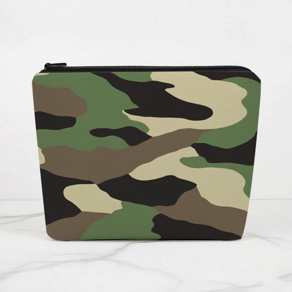 

Косметички с камуфляжным рисунком зеленого, коричневого и черного цветов для девочек, косметичка, сумка для туалетных принадлежностей, пенал, дорожный органайзер