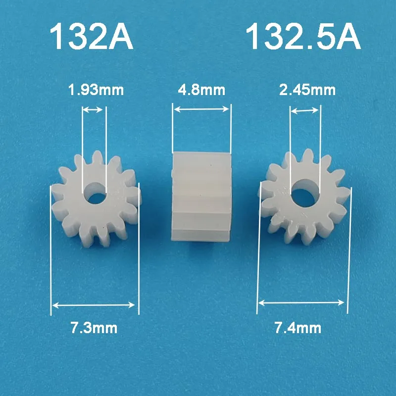 132A / 132.5A  0.5M Gear 2mm Tight 13 Teeth POM Plastic Gear Motor Parts Toy Accessories 10pcs/lot