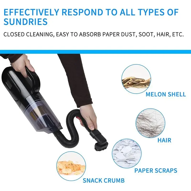250W 25000PA Handheld Vacuum Cleaner Robot for Car Home Computer HEPA Filter Portable Powerful Wet&Dry Use Cleaner
